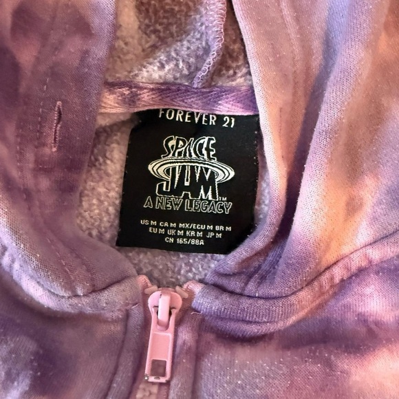 Forever 21 Space Jam Purple Tie-Dye Hoodie - Picture 3 of 6